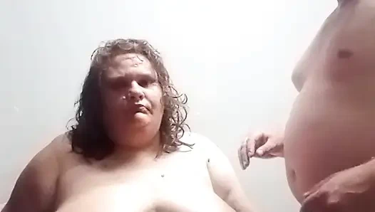 Fette BBW Stiefmutter Lutscht Wieder Sexy Stiefsohns Schwanz