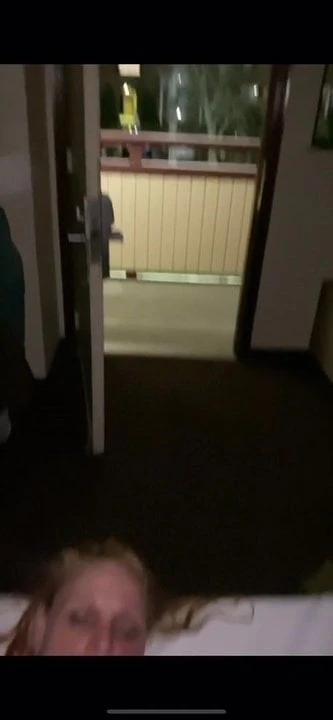 Fucking hotel door wide open
