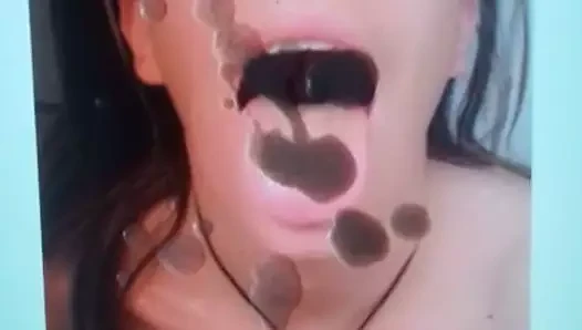 Cumming üzerinde kristincums ağız