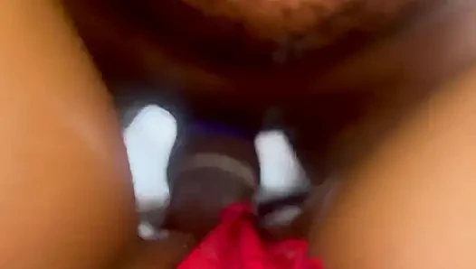 I sucked and licked her hairy pussy and  big clit before making her squirt