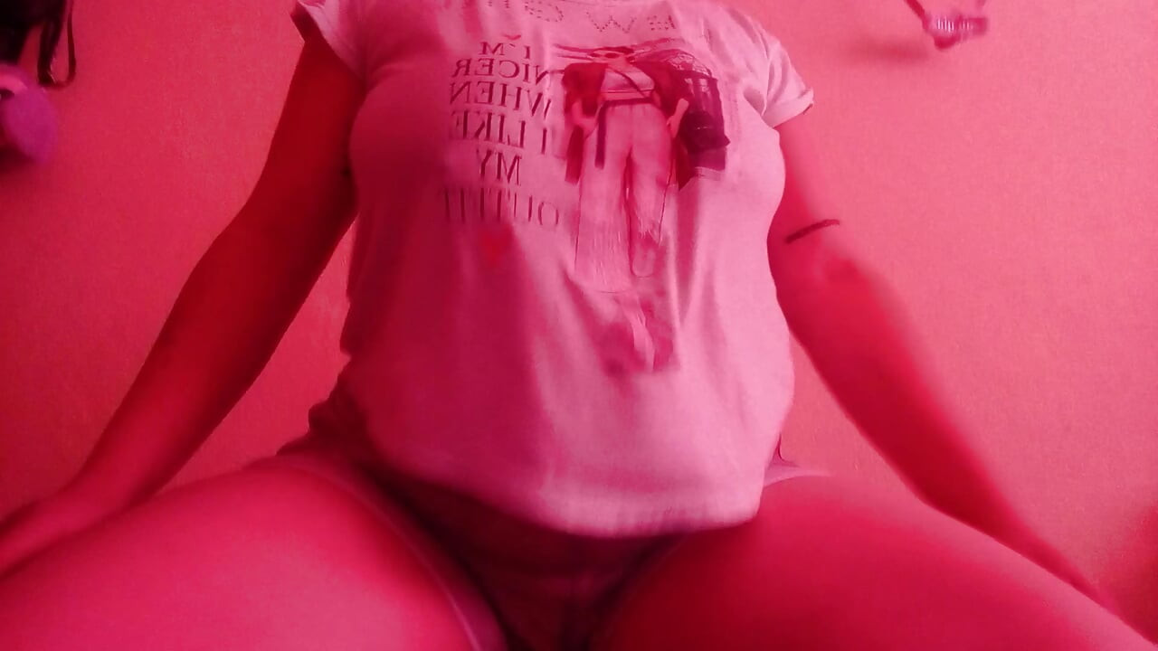 A sweet chubby girl playing until she gets rich