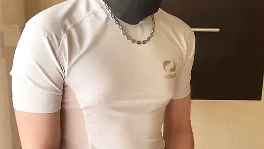 Horny masked stud in wanks his dick after gym he is so horny that ge is ...