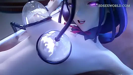 BDSM Babe Fucked Hard by Sex Machine (Animation)