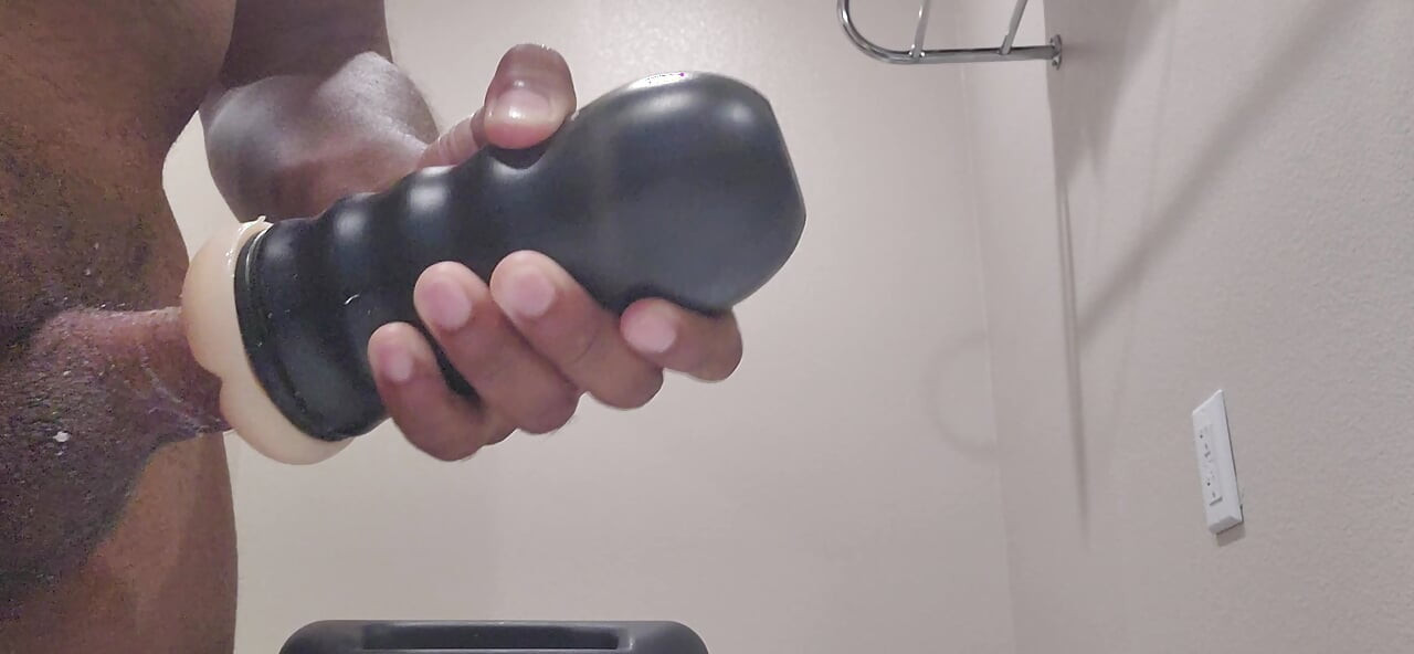 Fucking my sex toy, thinking about cumming in someone's ass