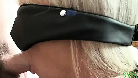 Submissive and Tiny BBW Stepmother Bound by Husband and Fucked by Step-grandson