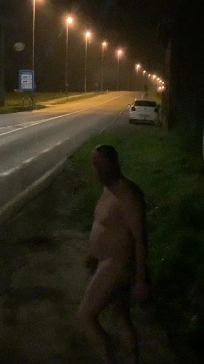 Naked street walk