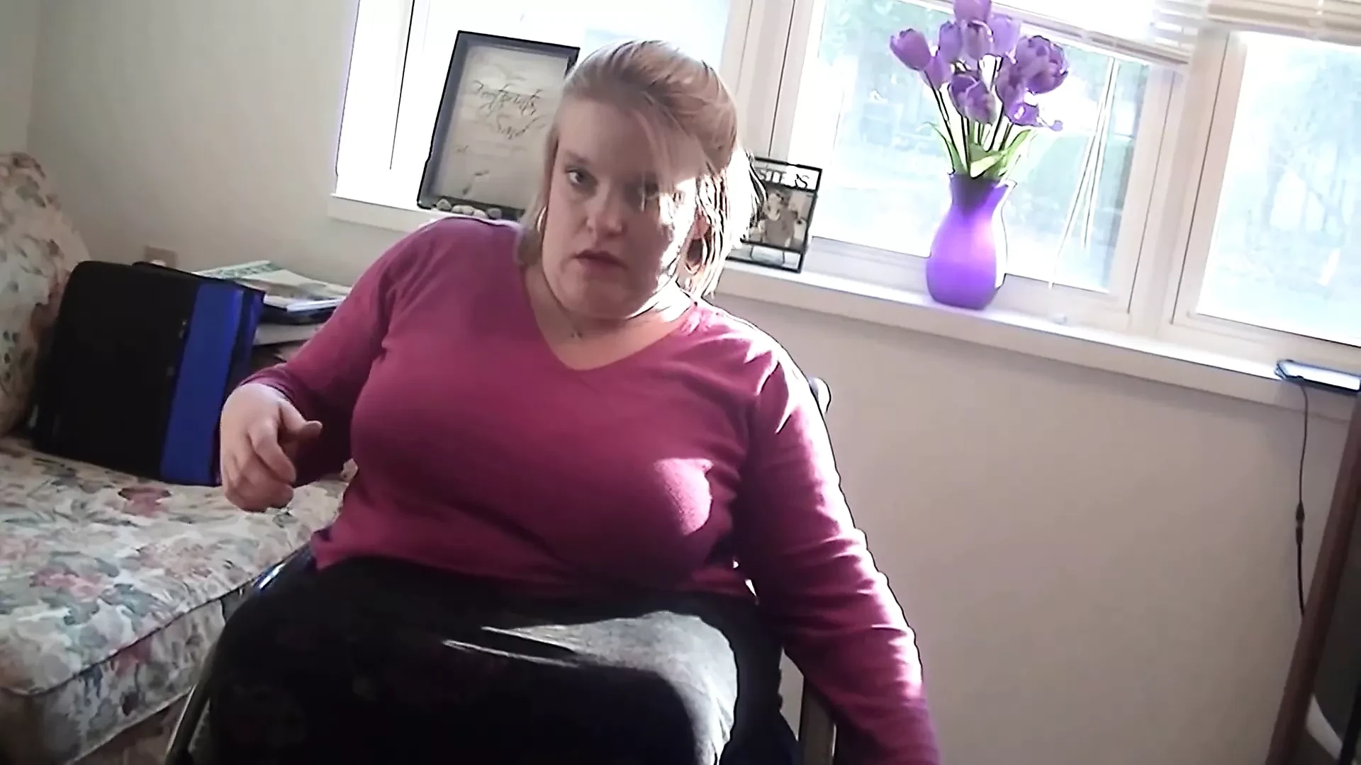 pretty lady in wheelchair