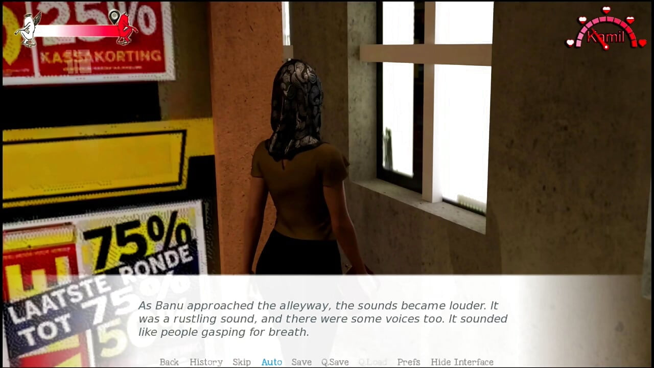 中东的生活 #9 - 巴努看到陌生人在盟友里做爱.