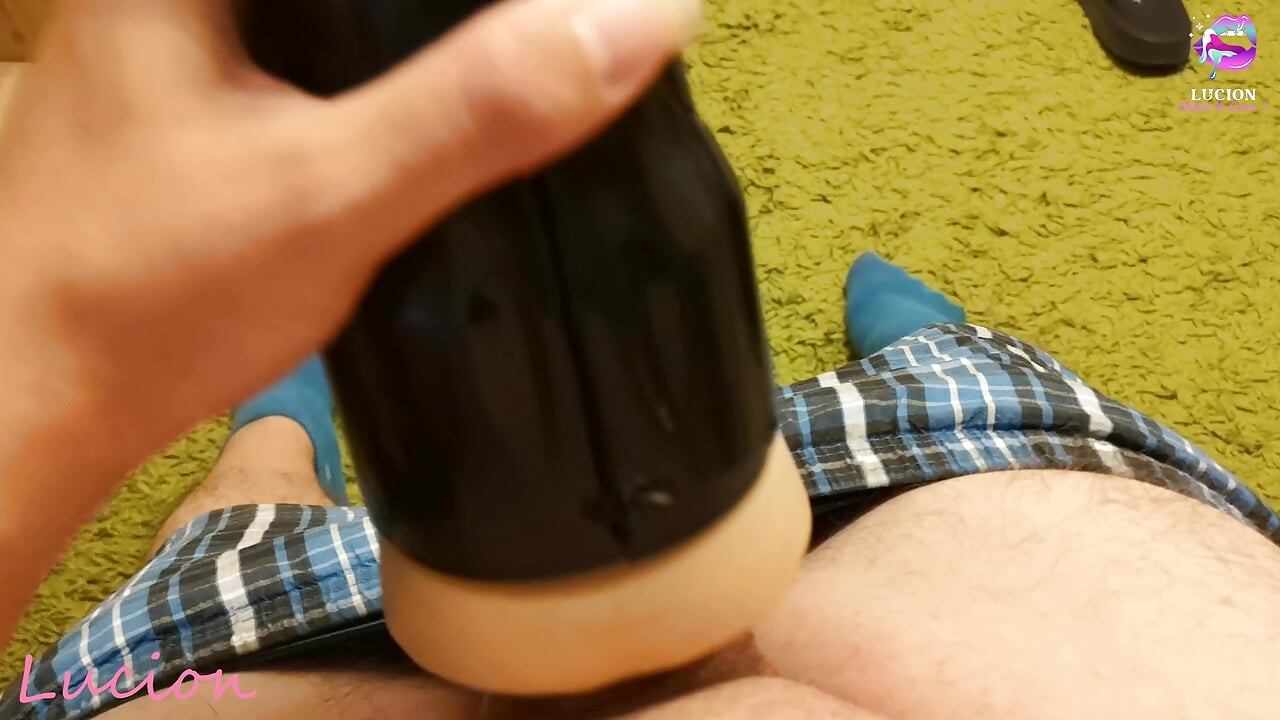 Playing with masturbator