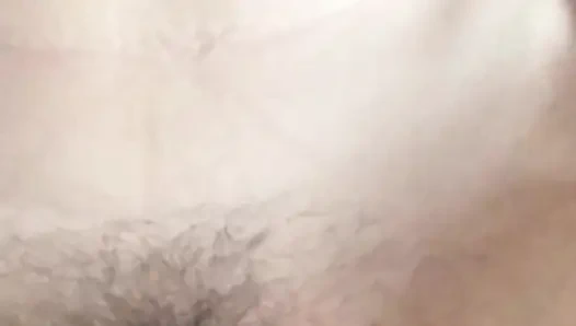 Поедание волосатой киски, трах раком и душ из спермы на живот жены