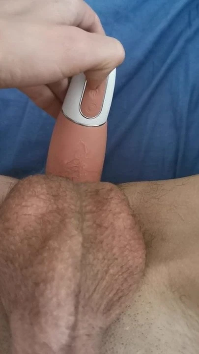 Me playing with my new toy and stroking