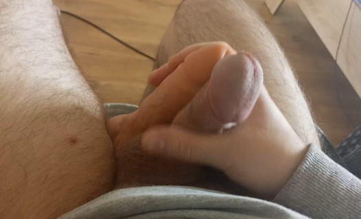 Teen boy jerking off on the sofa with dildo and cumming not home alone (VladimirAnd)