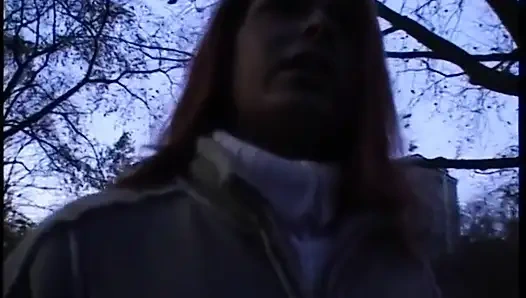 Lovely redhead babe pleasing her pussy with a vibrator