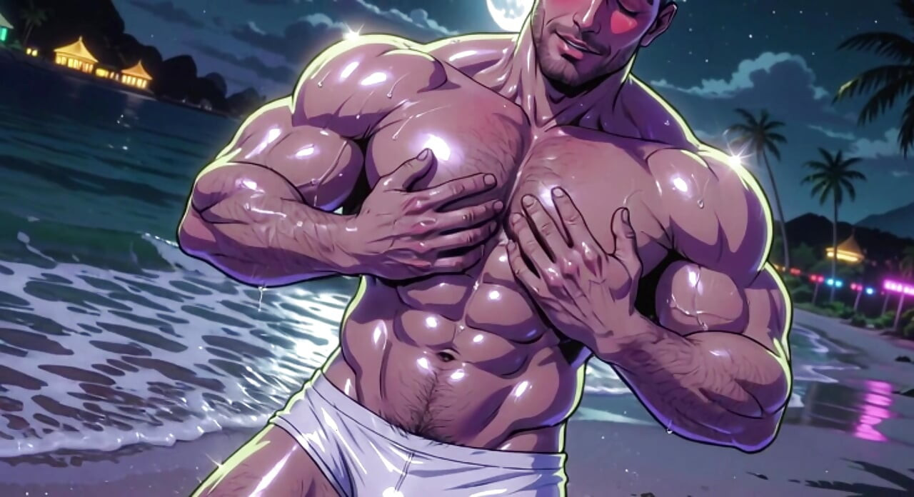 Ai Muscle Hunks on Beach