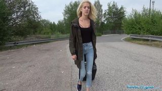 Public Agent Loud outdoor sex for slim pretty lost blonde