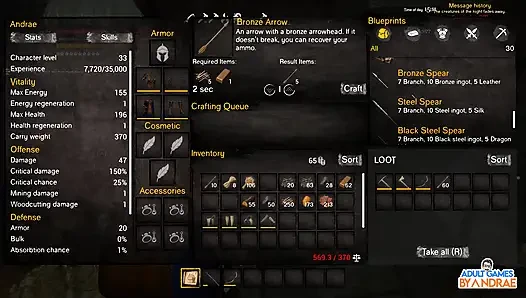 Ep11: Stonehouse Upgrades: Room/bath and Bronze Weapon Crafting in Wicked Island