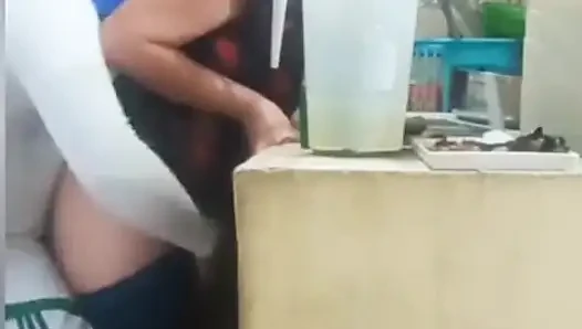 Maid Fucked by Her Boss, My Wife Almost Caught Us