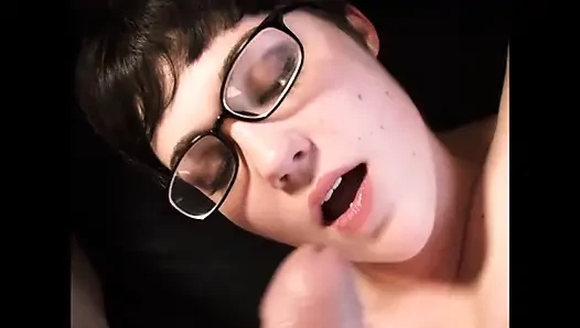 Hot Busty Girl with Glasses Gives an Amazing Tit Job