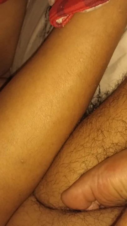 Spectacular moment from "My wife shows me her chubby hairy pussy while I masturbate"