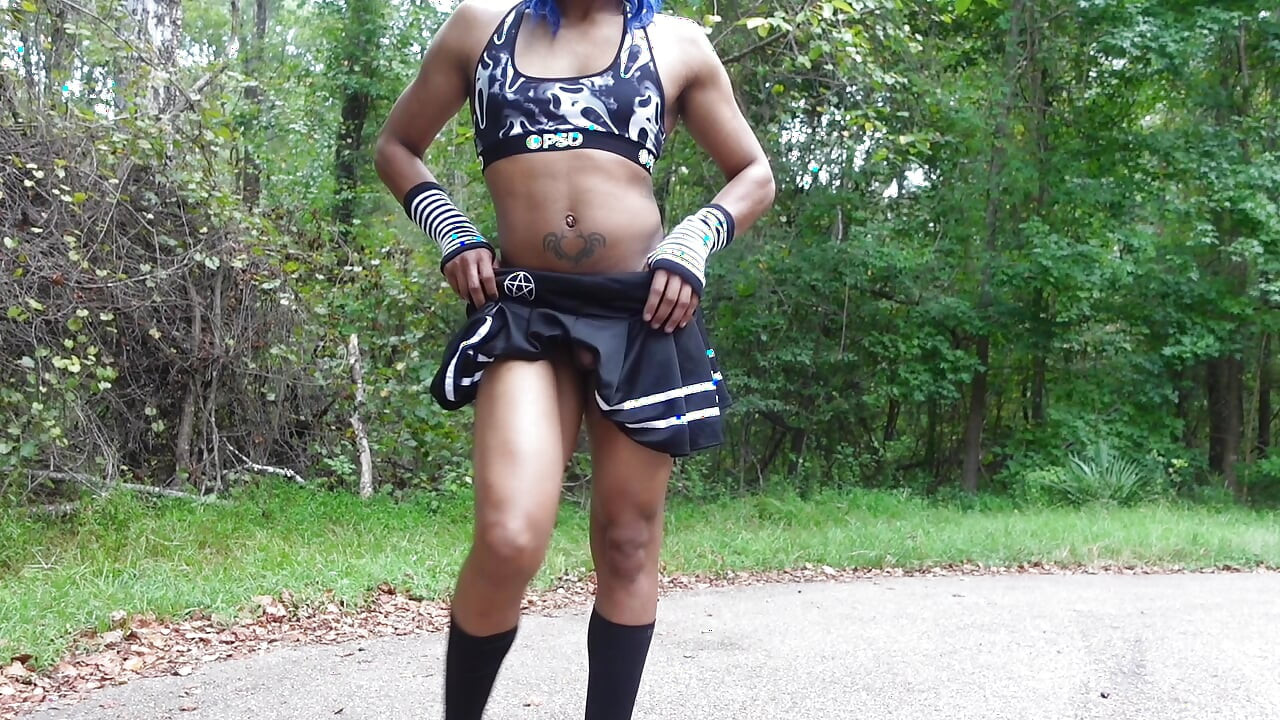 Emo Femboy Almost Caught Twerking and Cumming at Abandoned Parking Lot