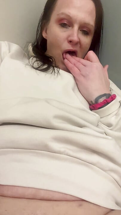 Care Aide Cums in Public Bathroom on Break