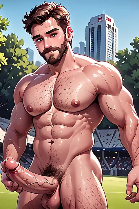 肌肉发达且全裸