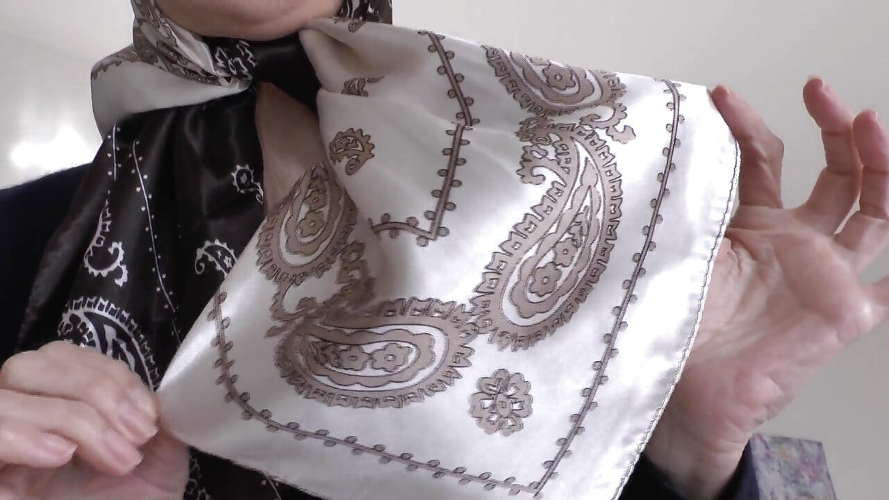 Satin Headscarf Fashion Show and Cumming on a Scarf, JOI, Lady Victoria Valente