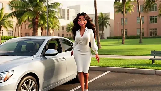 Ateşli öğretmen sınıf sırasında tamamen çıplak soyunuyor - erotik çıplak ders