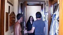 Emilian slut takes two cocks at her friend Paolo's house