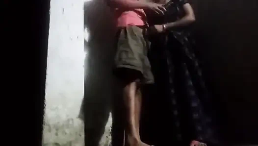 Desi Friend Wife Fuck Outdoor in Night Sex with Outside Home