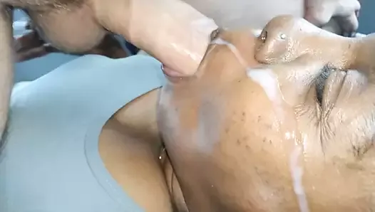 (Facial) SHE GETS BLASTED!!