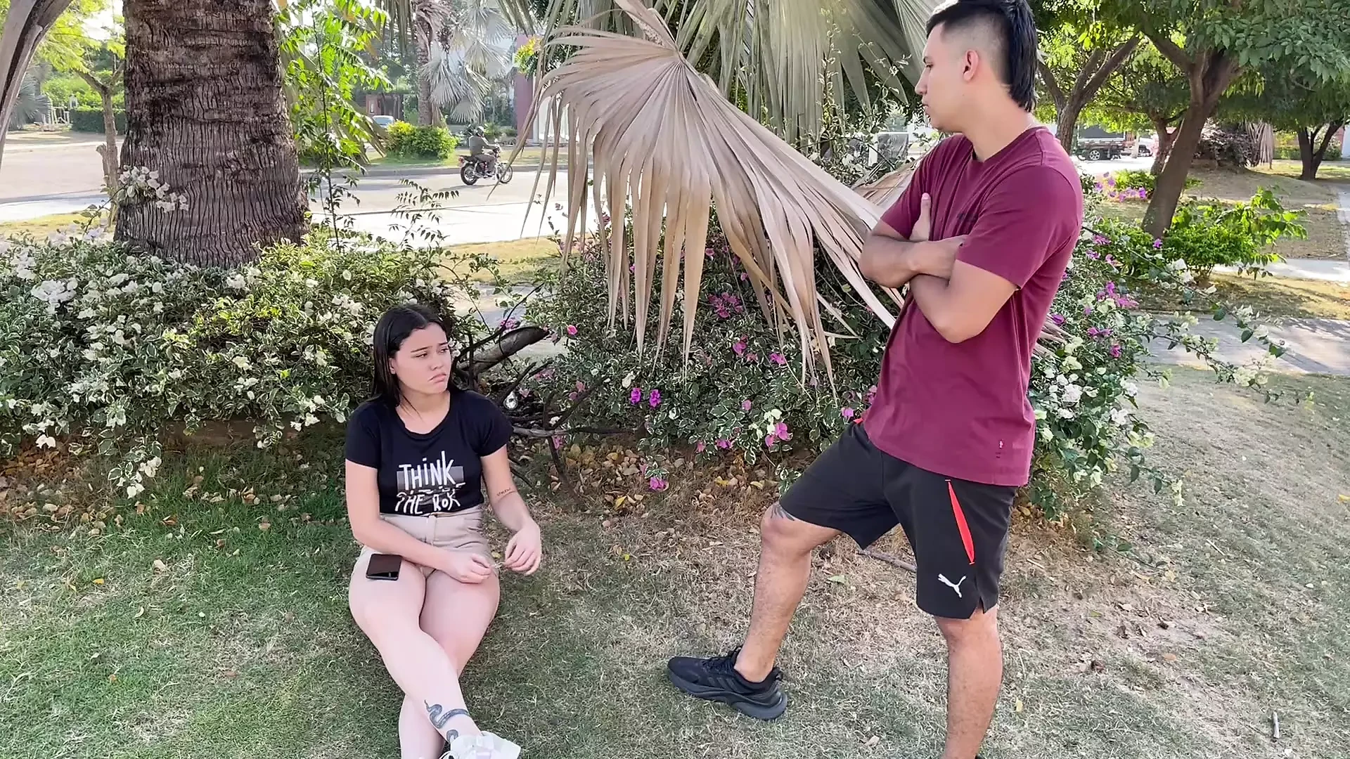 I comfort my little neighbor with a hard ass fuck and make her swallow my cum.