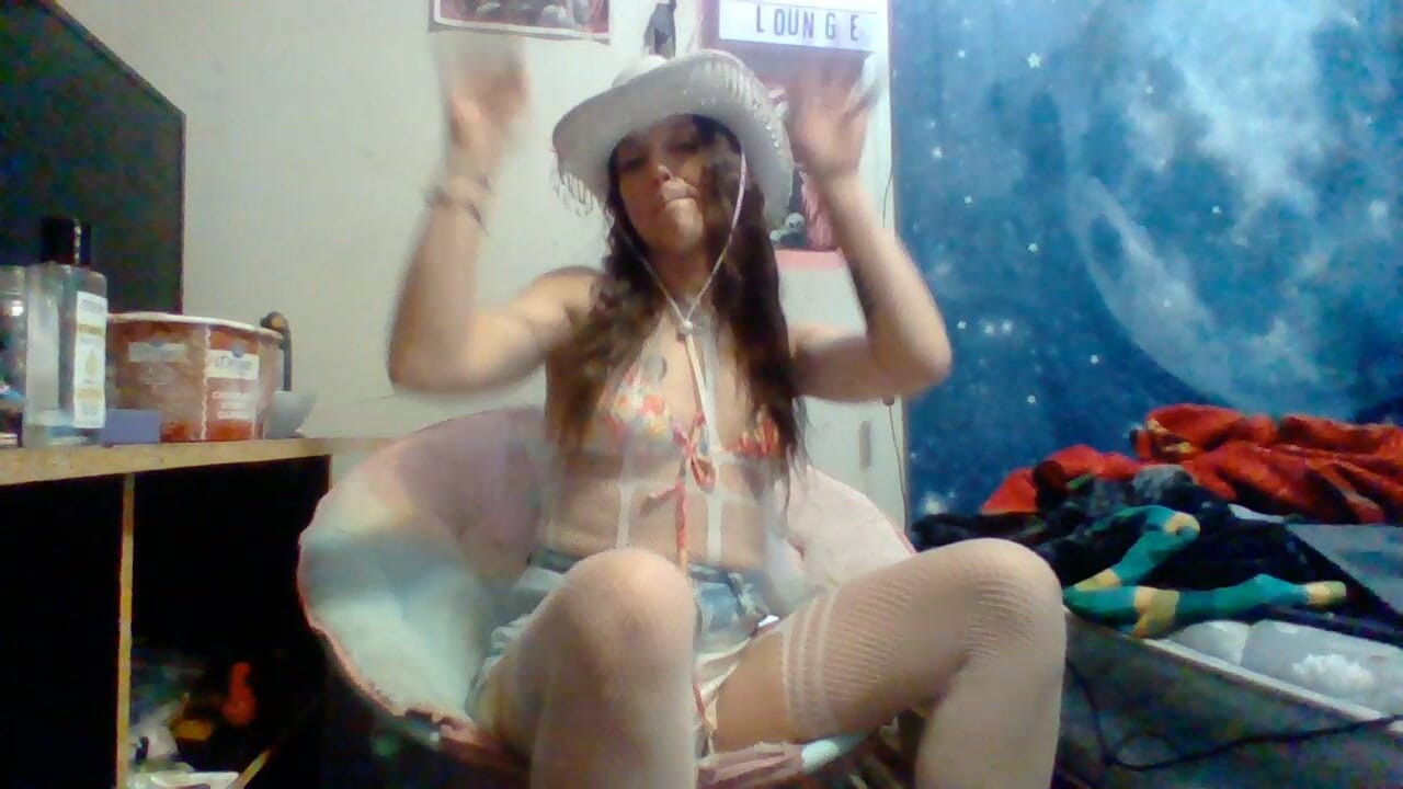 DANCING FOR YOU  WITH COW GIRL HAT