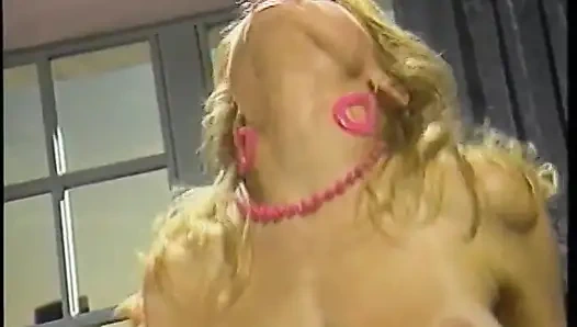 Blonde slut with a shaved pussy loves to get fucked hard by a big cock