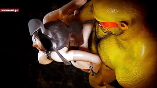 Zakar besar Orc Bigbutt Secrets dalam Kod - Animasi 3D