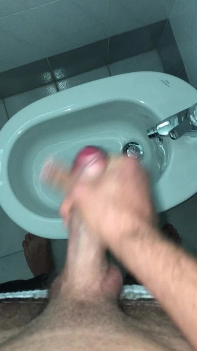 German boy strokes his uncut cock until cumshot foreskin