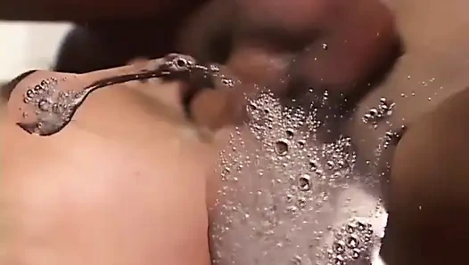 A crazy brunette slut takes a big cock inside her little sweet ass