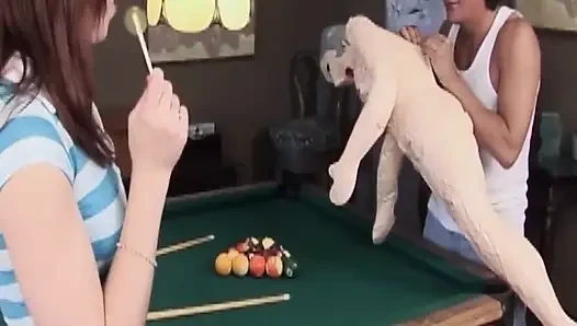 Mature MILF Takes Deep Cock on Pool Table