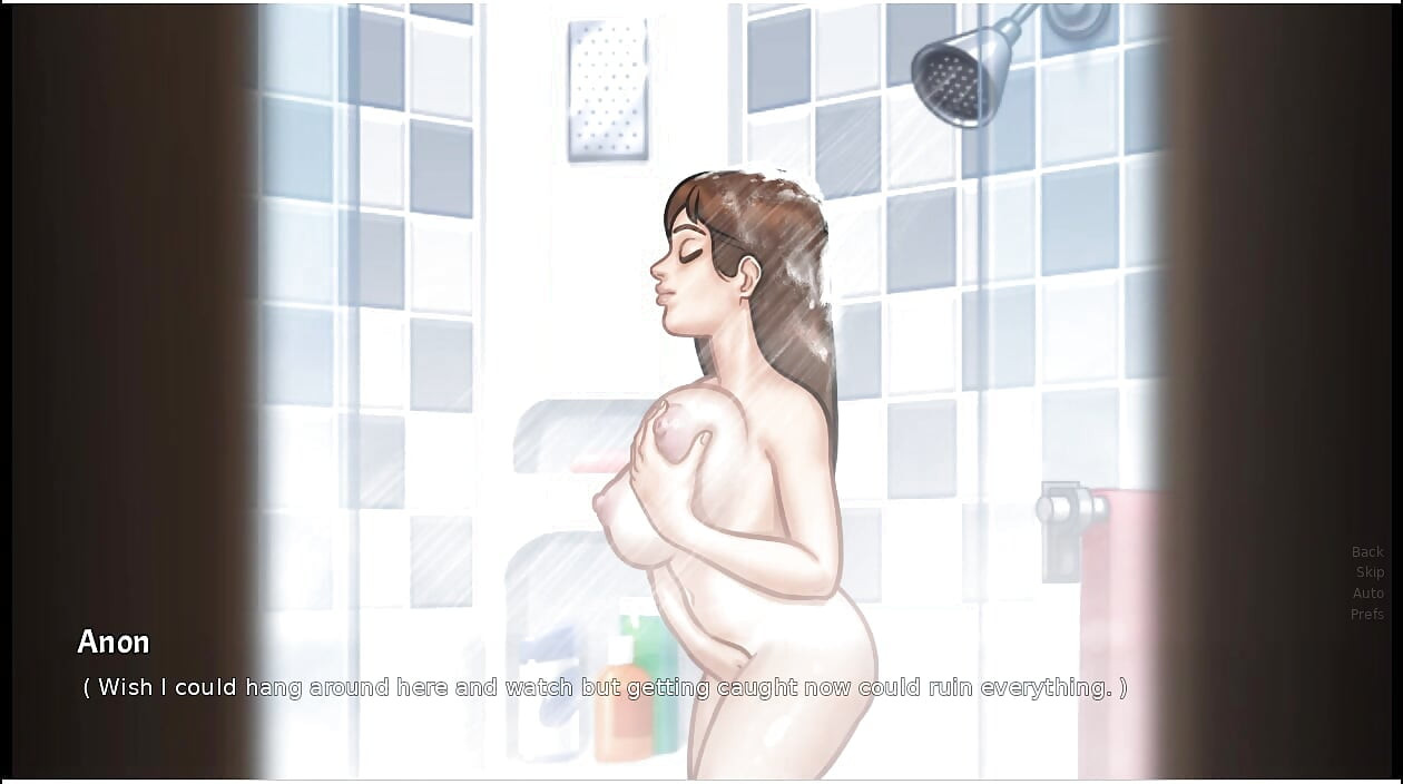 Summertime Saga - เกมเพลย์ - สวมบทบาท - Debbie อาบน้ําและหัวนมสลิป