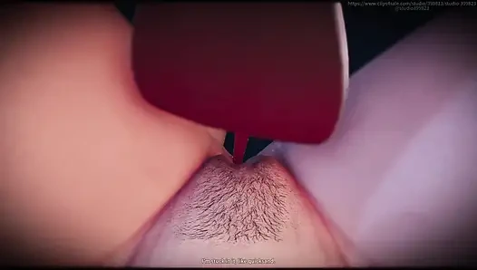 B032 a Man Is Shrunk by Two Beautiful Women and Used as a Dildo and Piston. Man Swallowed by Vagina