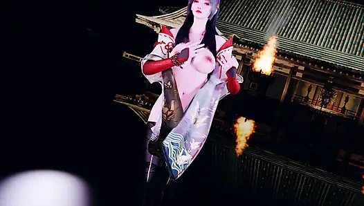 3D sexy Asian cosplay stripper dance for you