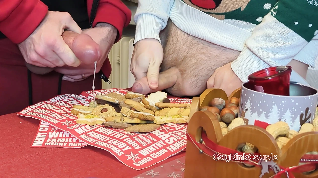 圣诞饼干的奶油霜冻