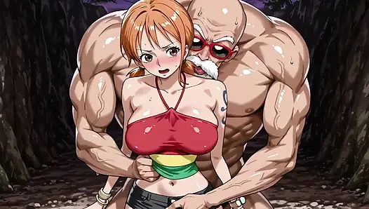 Roshi (DB) x Nami (OP)