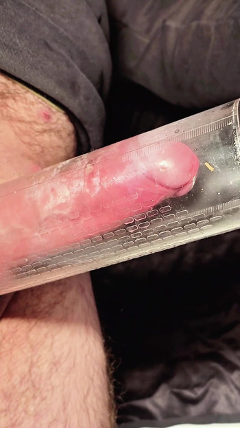 Must-share moment from "Huge multiple cum in a condom! I use a vacuum pump to help."