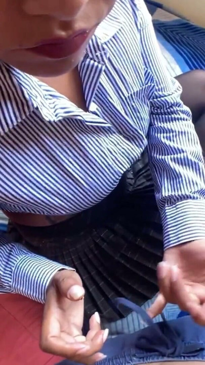 My best friend's stepsister was in a skirt and so sexy that I couldn't resist; We both ended up fucking passionately. | Clip 1
