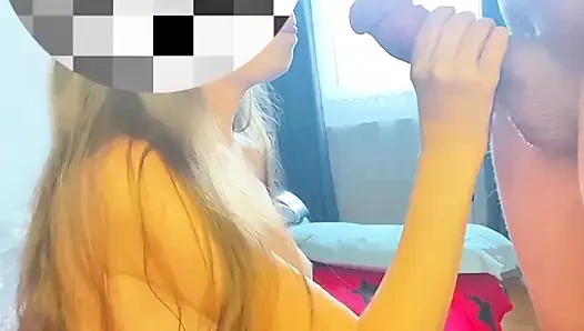 Tight pussy stepsister sucks it on me and wants me to fuck her with my d...