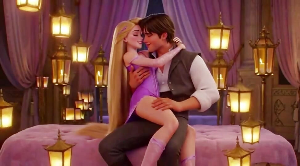 RAPUNZEL & FLYNN RIDER MENARA TANGLUNG GHAIRAH - Anime 3D romantik