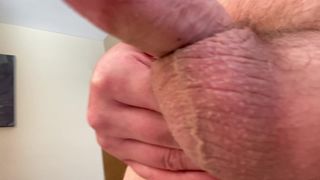 My small dick pulsing with cum