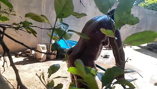 She Loves Taking Care of That Dirty Pussy, a Bath Does Her Good