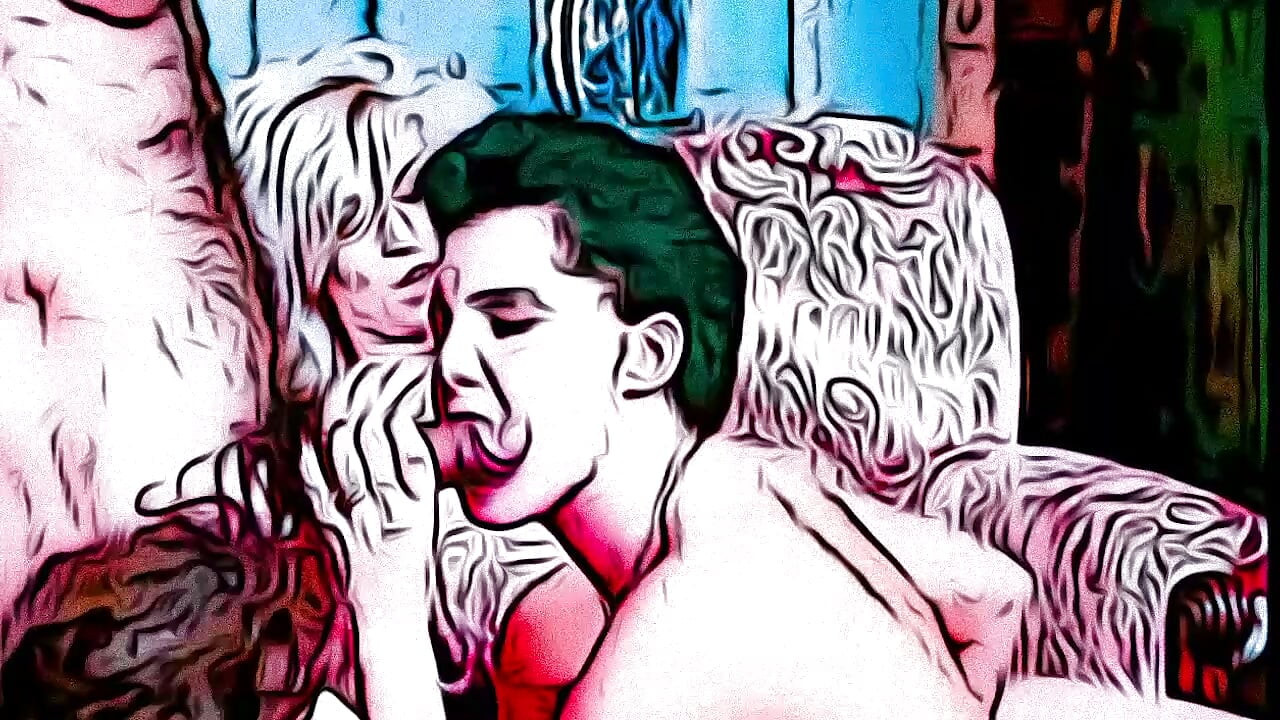 Porn-Art n.3 - Pop Art Orgy at home (AI-generated)